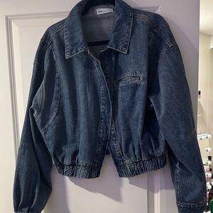 Zara Women's Dark Blue Jean Jacket